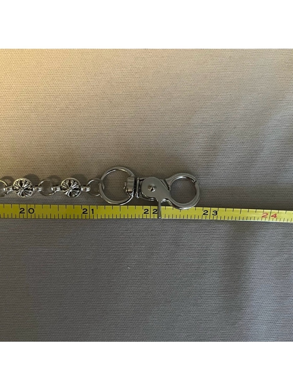 Chrome Hearts CH Silver Chain For Belt Loops Chain Wallet Gothic Cross & Dagger - Picture 5 of 7